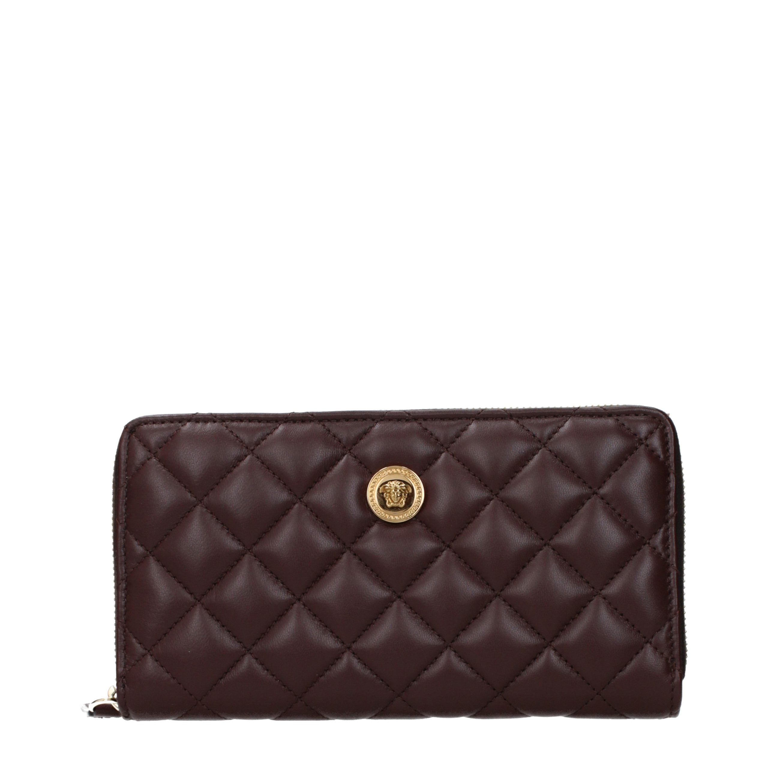 Versace Brown Leather Wallets