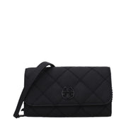 Tory Burch Black Rubberized Leather Clutch Bag