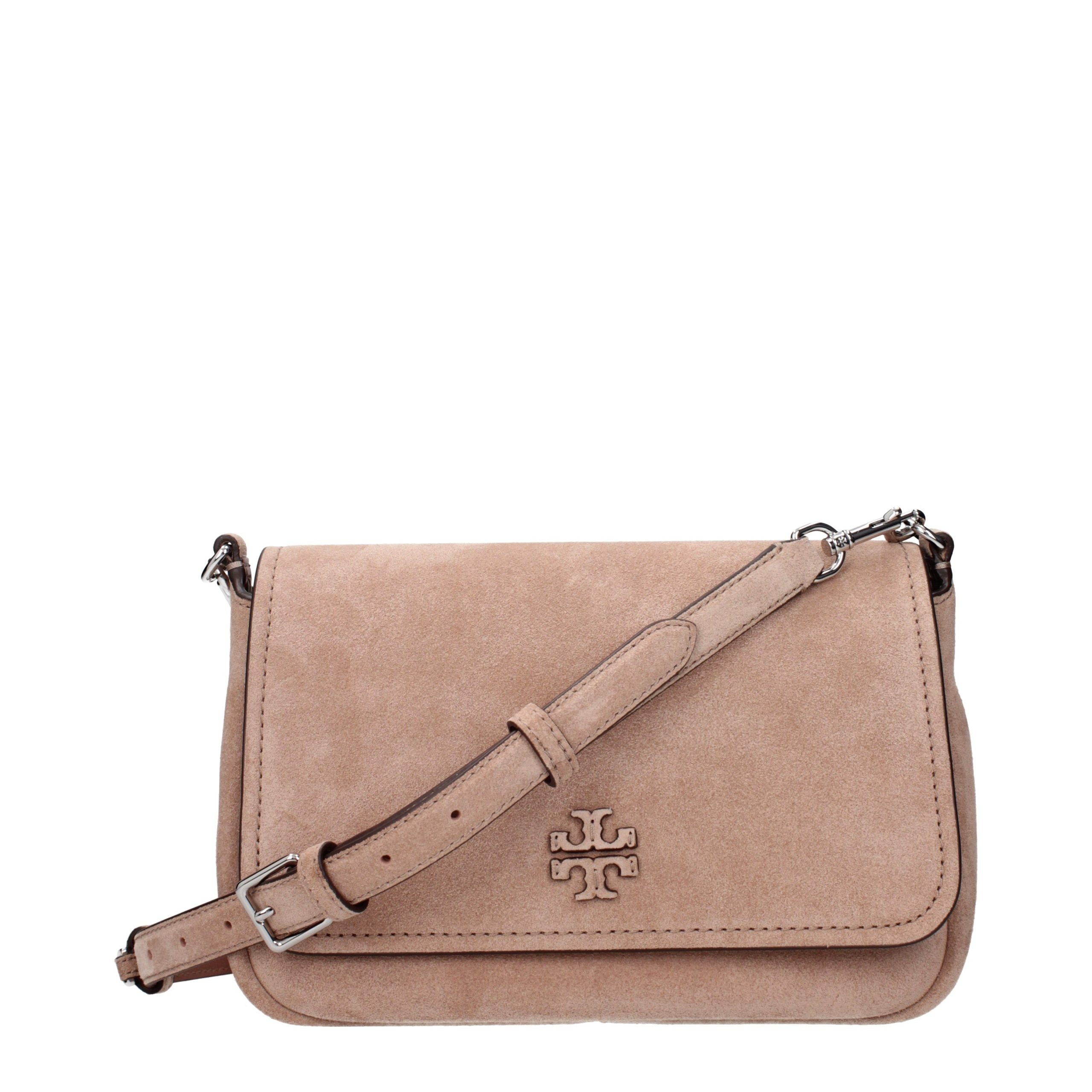 Tory Burch Pink Leather Suede Crossbody Bag