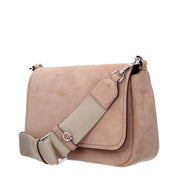 Tory Burch Pink Leather Suede Crossbody Bag