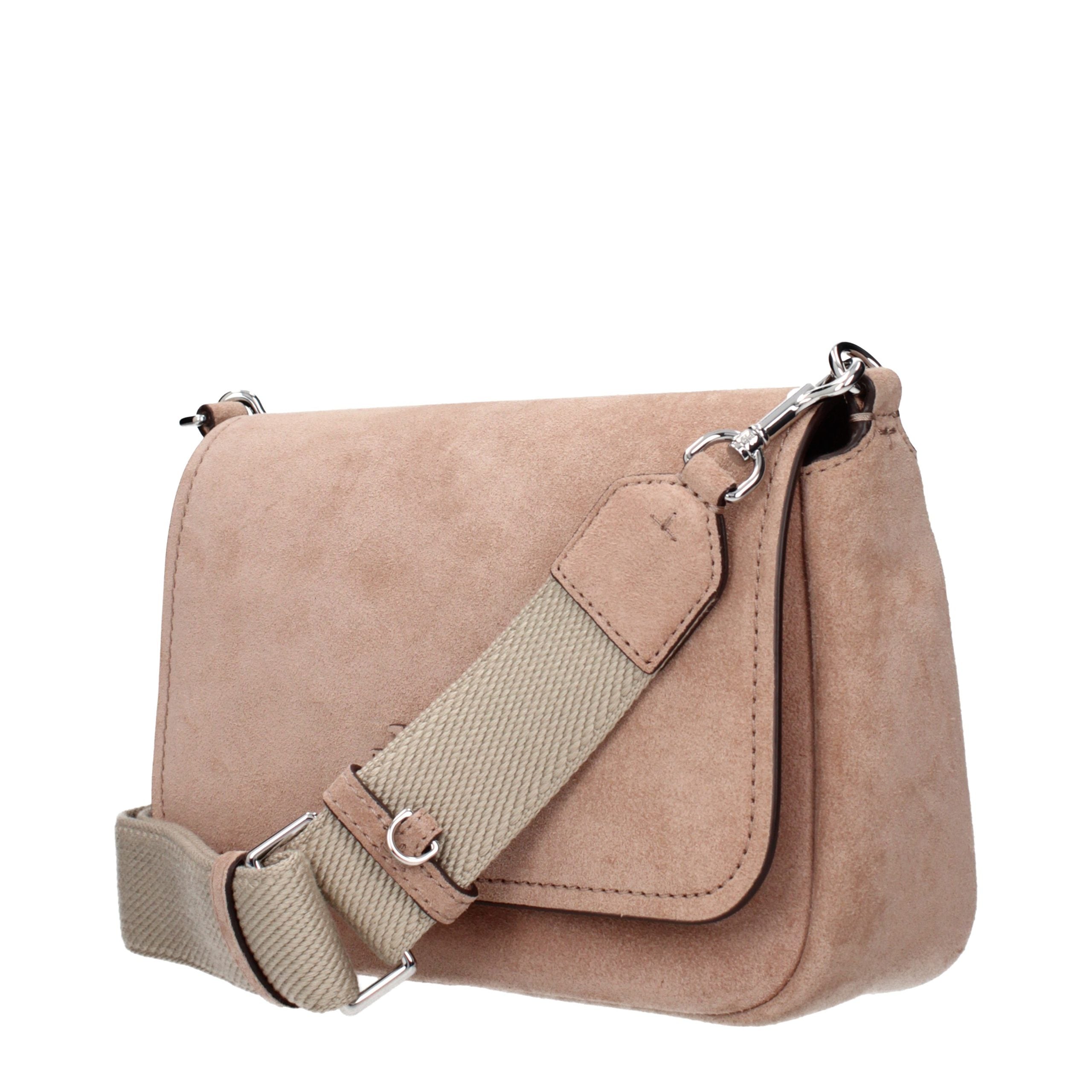 Tory Burch Pink Leather Suede Crossbody Bag