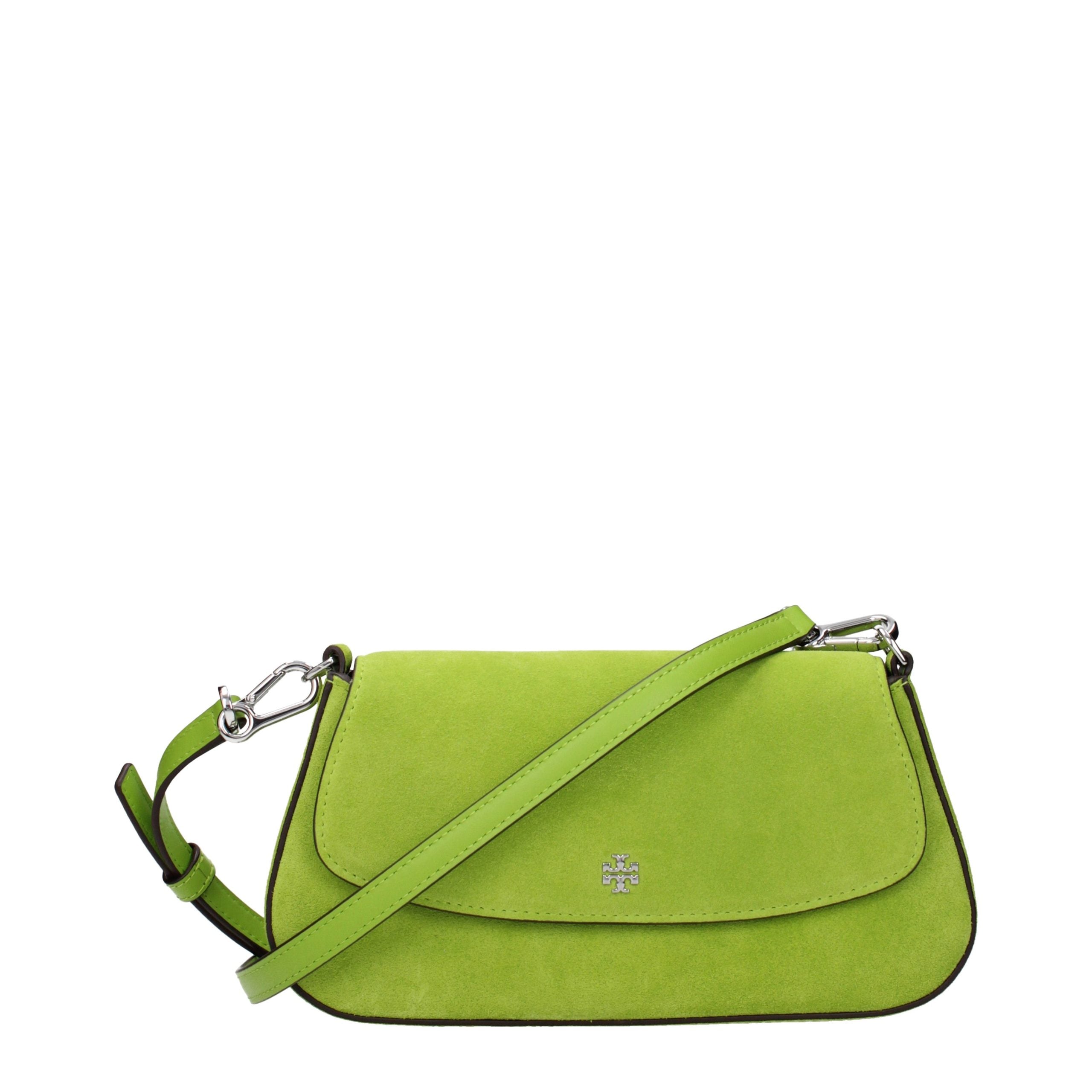 Tory Burch Green Suede Handbag