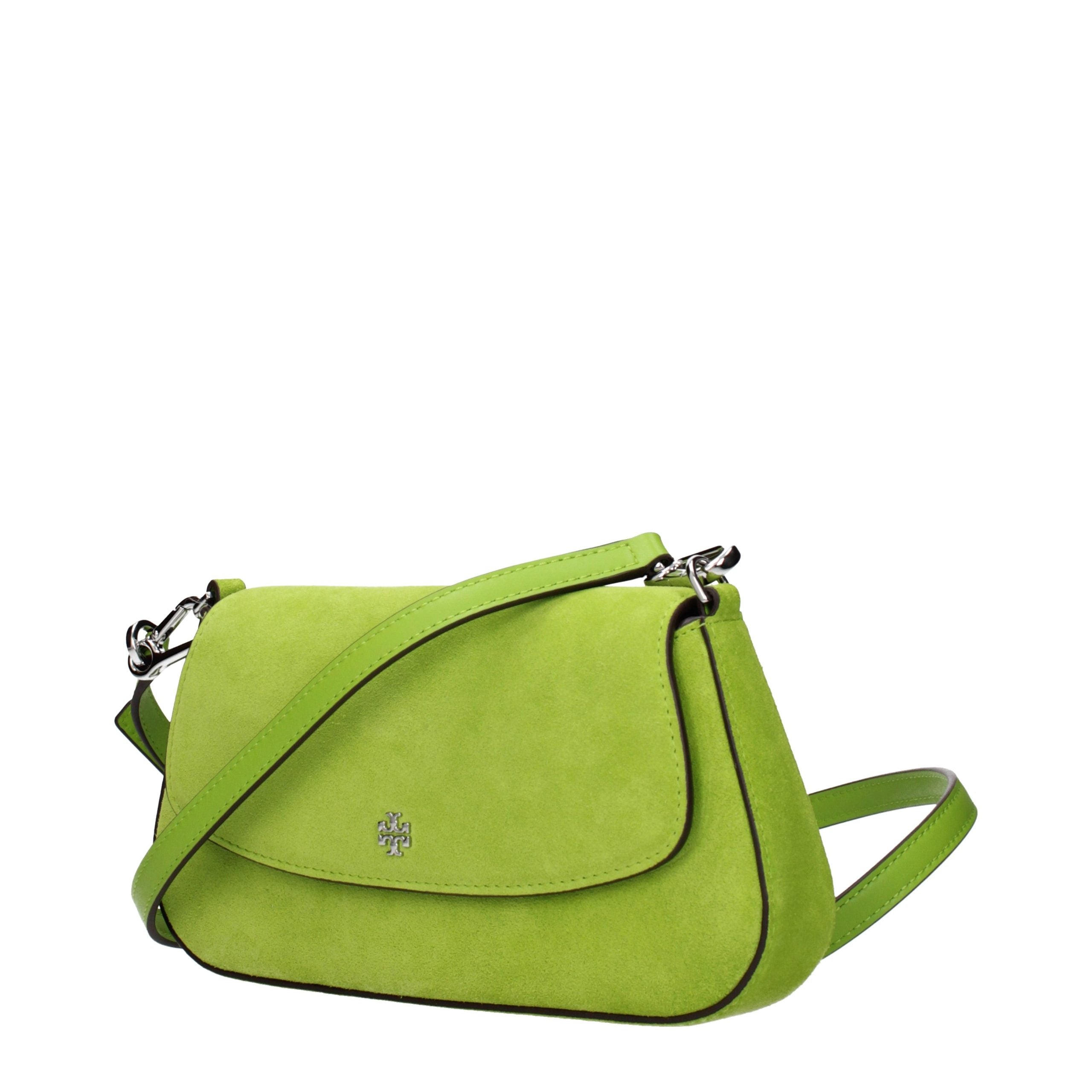 Tory Burch Green Suede Handbag