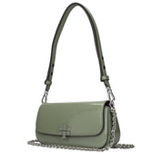 Tory Burch Green Patent Leather Shoulder Bag