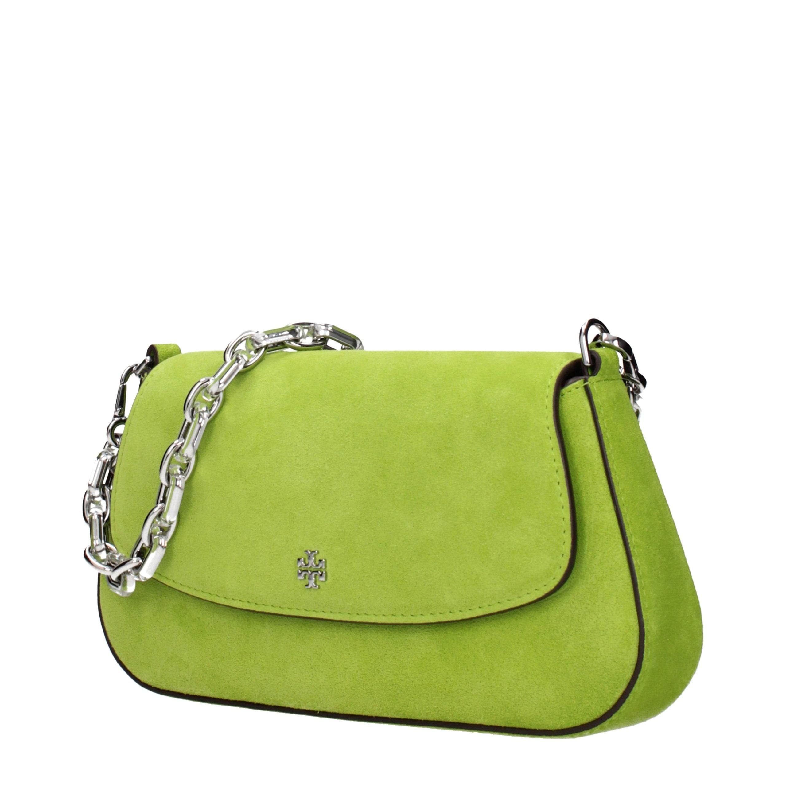 Tory Burch Green Suede Handbag