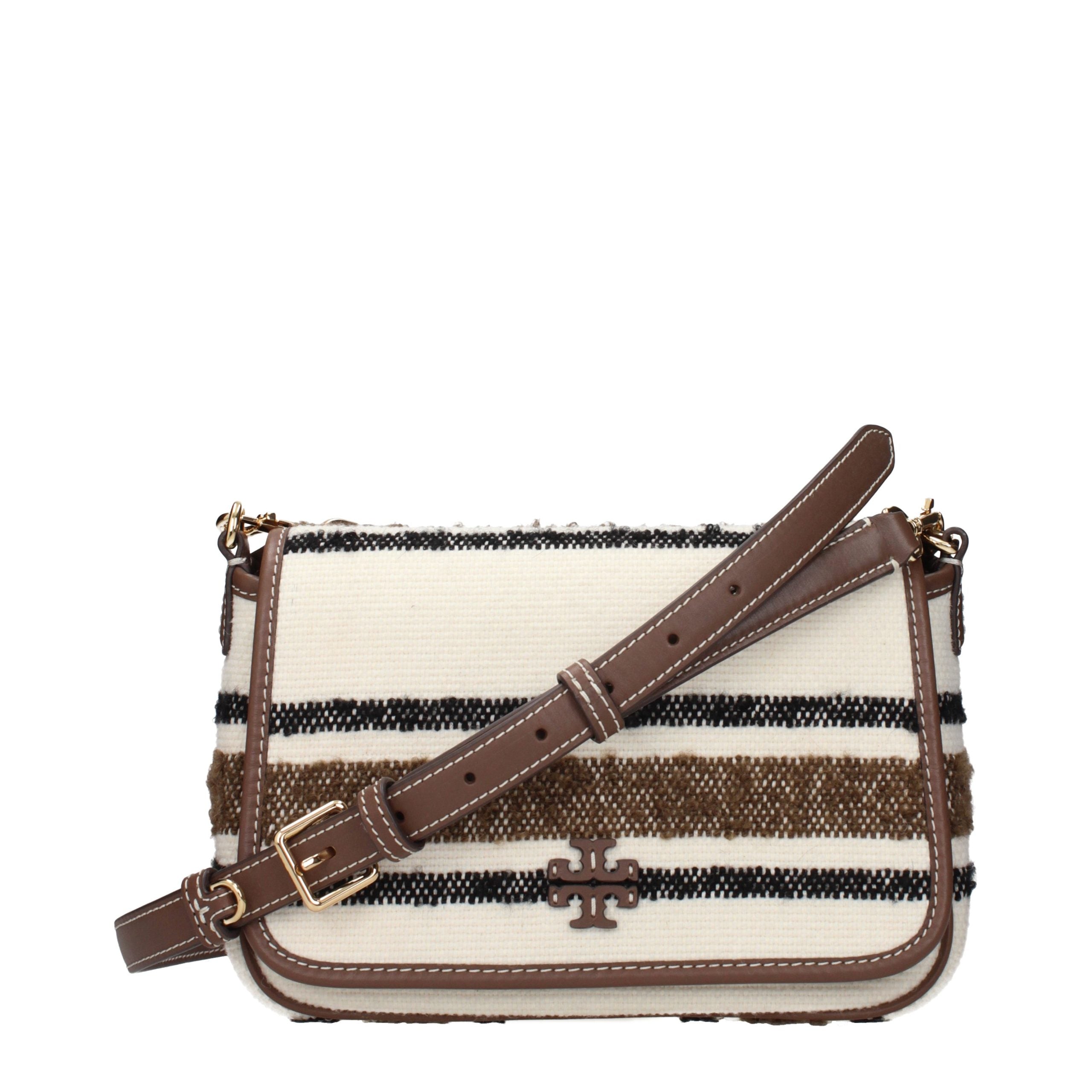 Tory Burch Beige Fabric Crossbody Bags