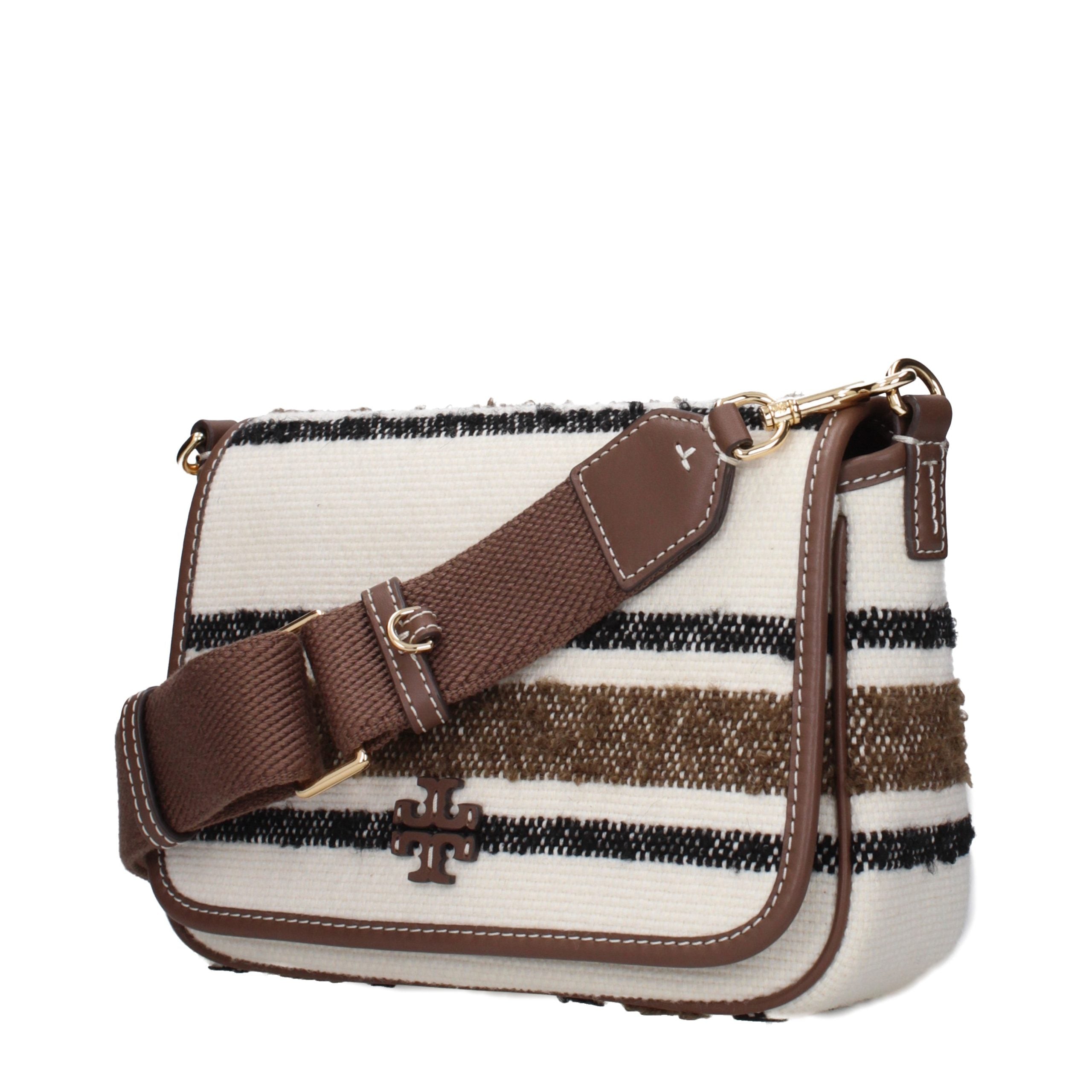 Tory Burch Beige Fabric Crossbody Bags