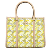 Tory Burch Yellow Fabric Handbag