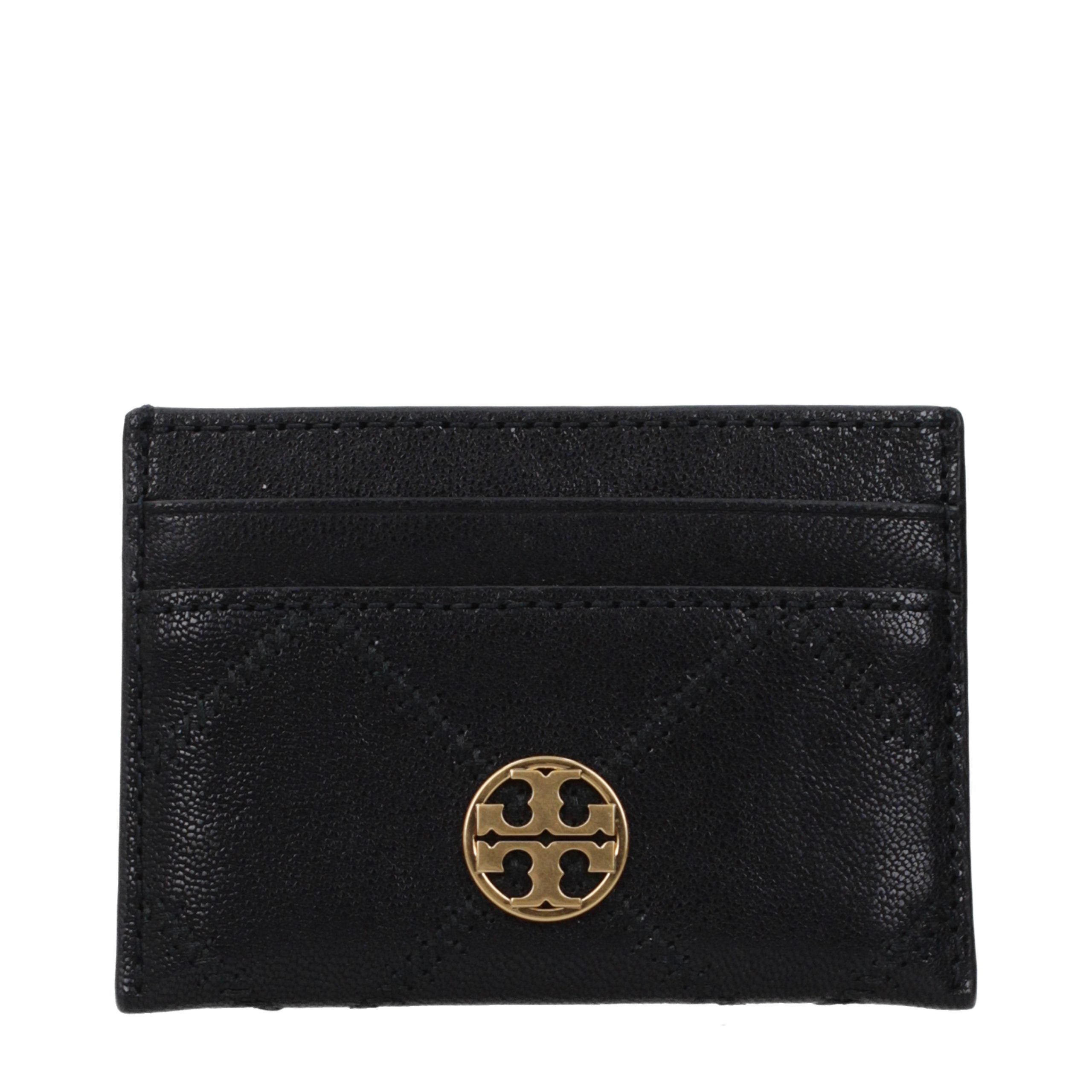 Tory Burch Black Leather Cardholder