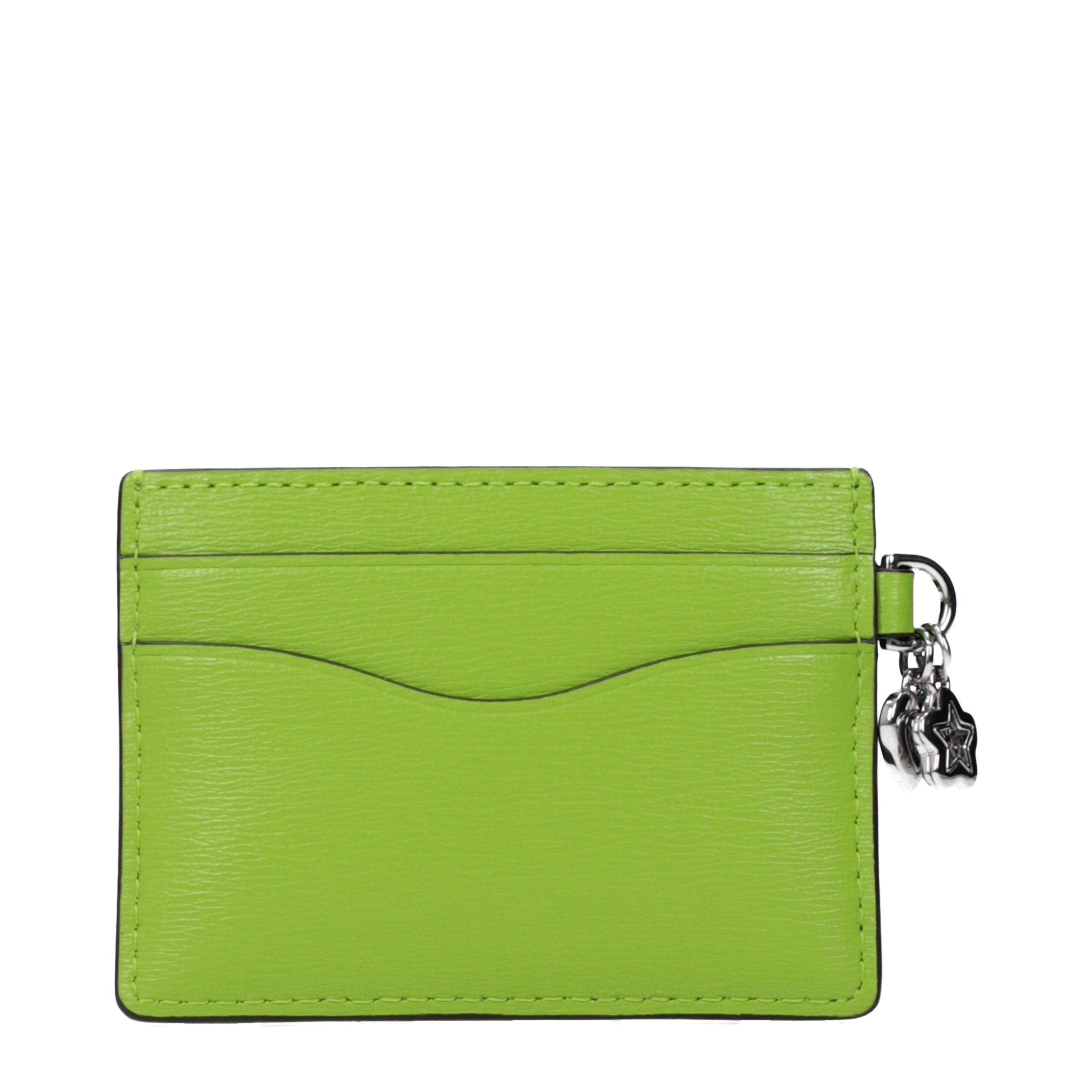 Tory Burch Green Leather Cardholders
