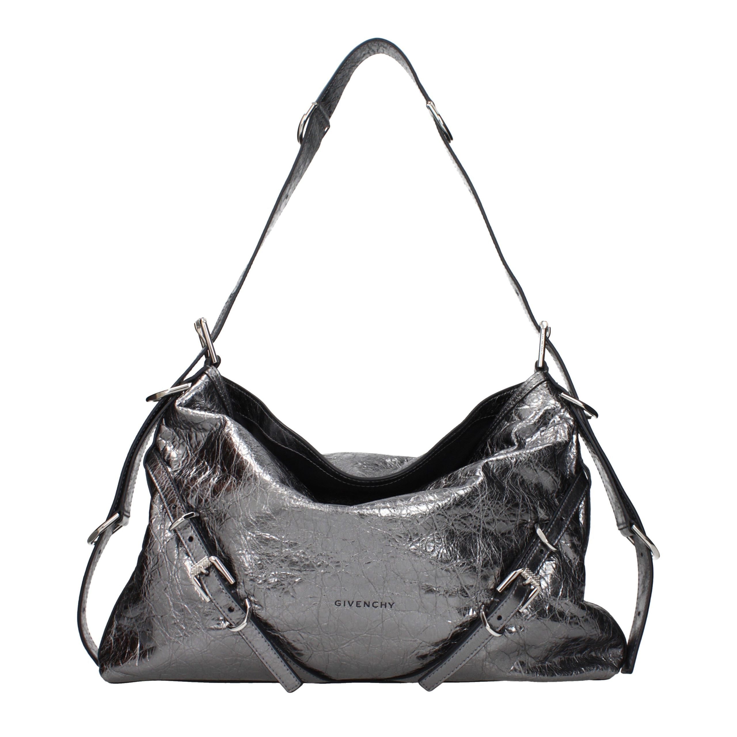 Givenchy Silver Leather Shoulder Bag
