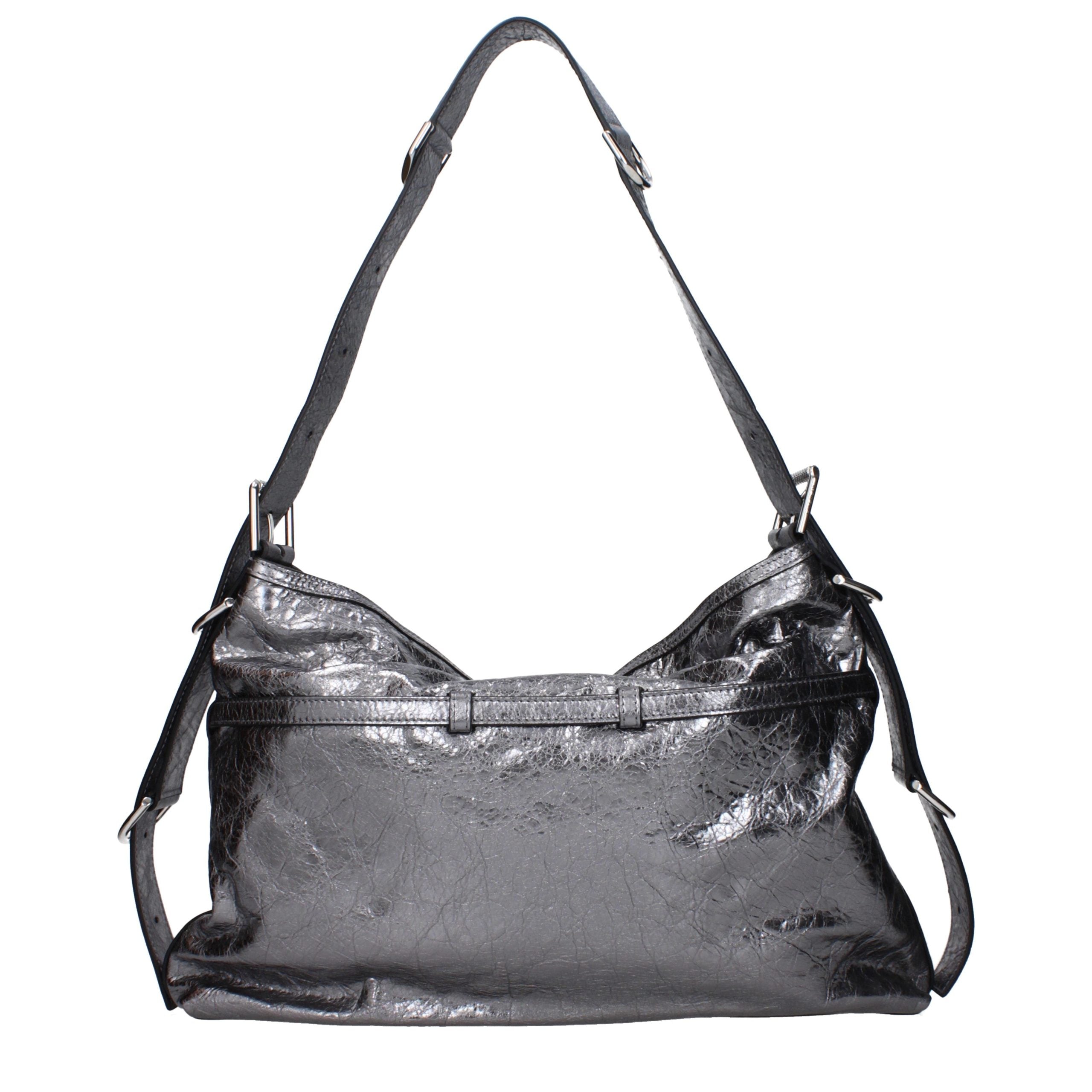 Givenchy Silver Leather Shoulder Bag