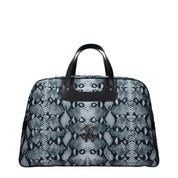 Roberto Cavalli Gray Fabric Travel Bags