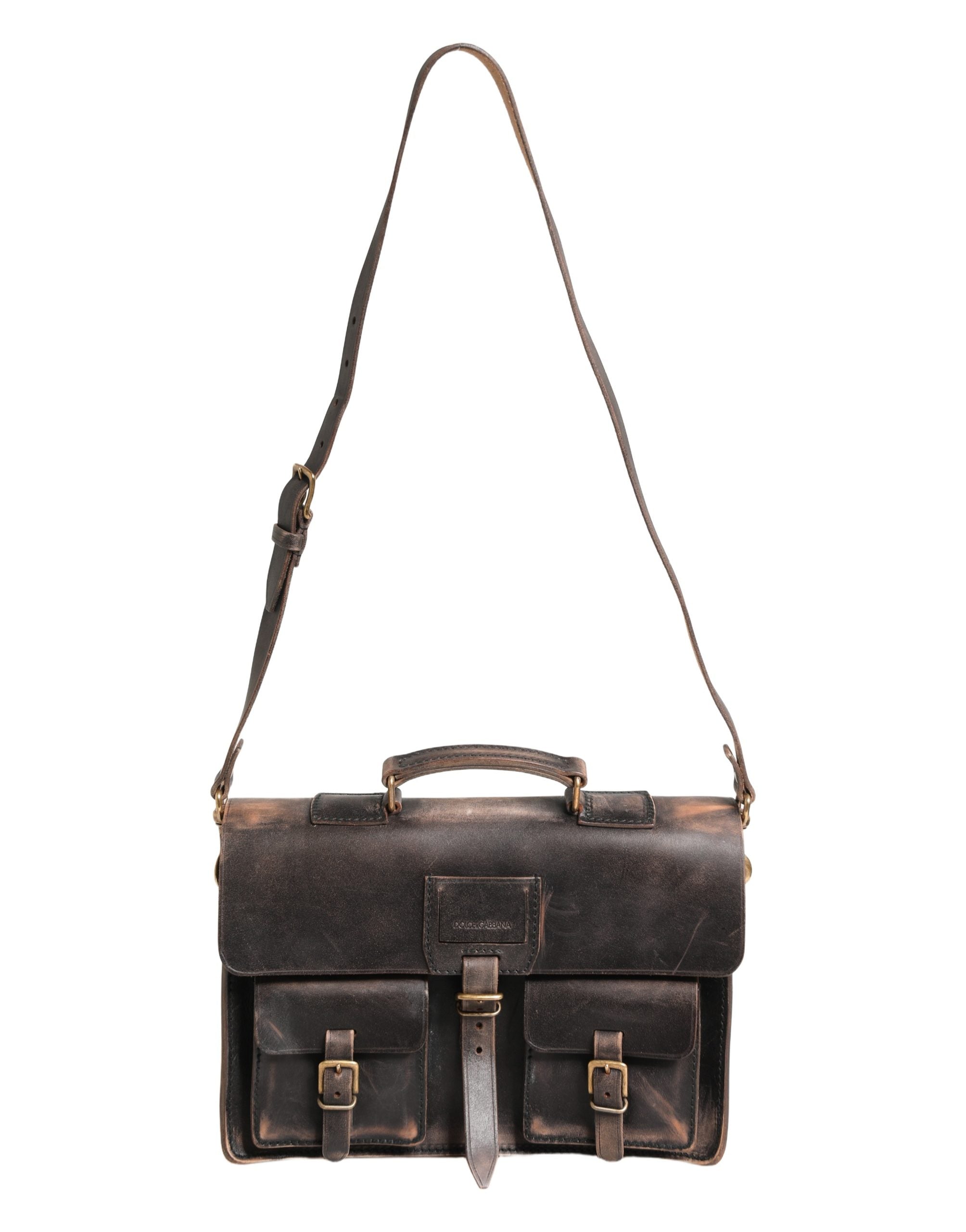 Dolce & Gabbana Black Leather Shoulder Bags