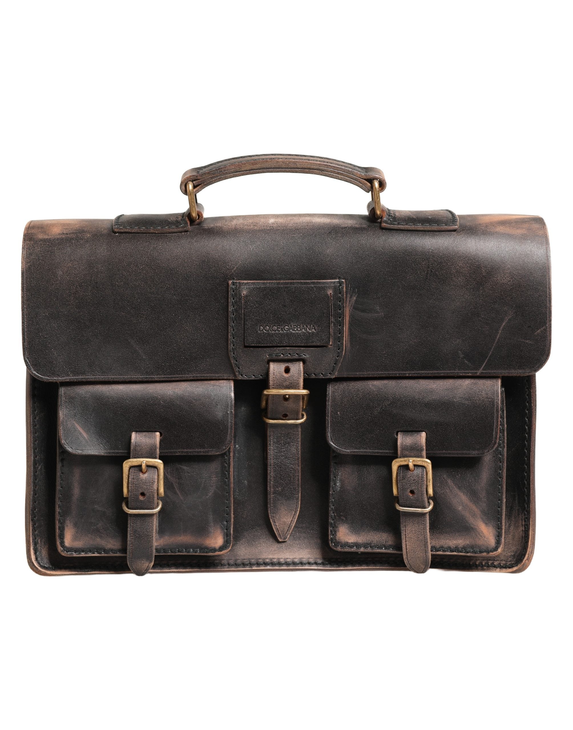 Dolce & Gabbana Black Leather Shoulder Bags