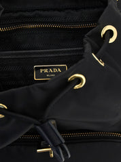 Prada Black Recycled Polyamide Backpacks