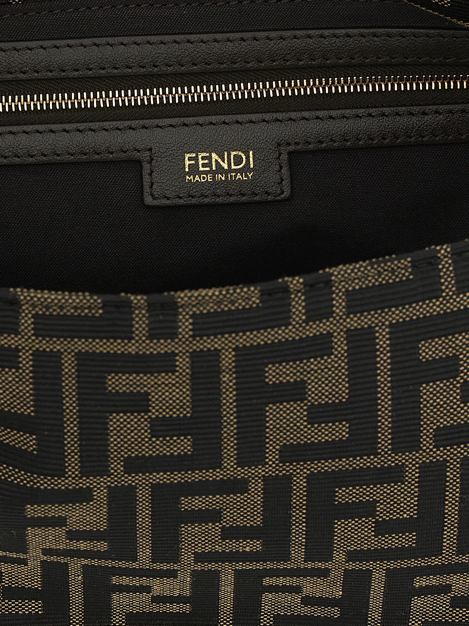 Fendi Brown Polyester Shoulder Bag