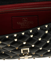 Valentino Garavani Black Lamb Leather Shoulder Bag