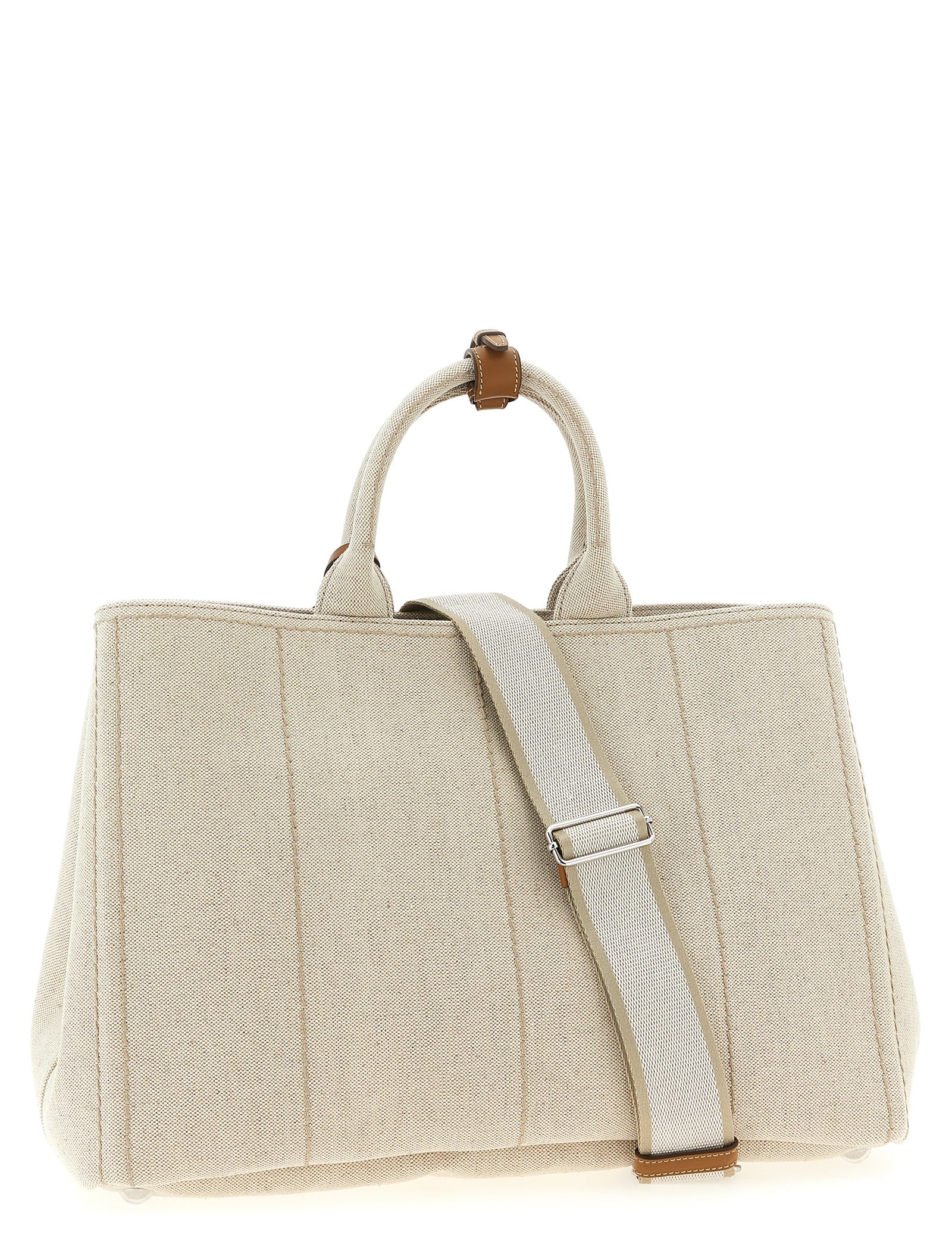 Prada Beige Cotton Tote Bag