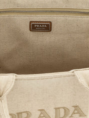 Prada Beige Cotton Tote Bag