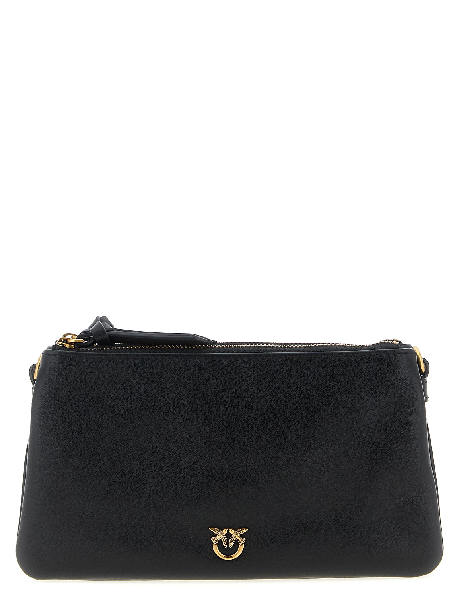 PINKO Black Calfskin Crossbody Bags