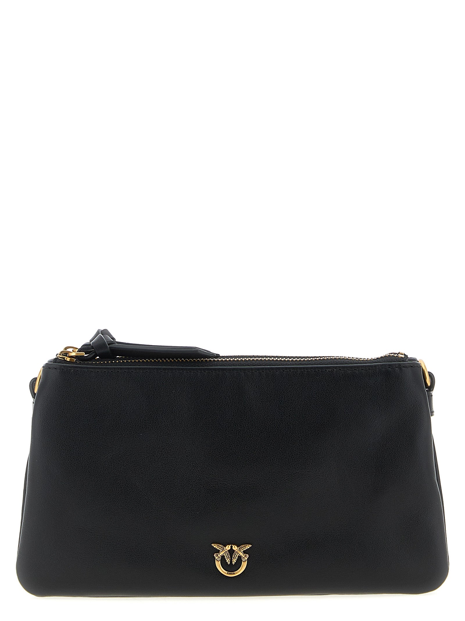 PINKO Black Calfskin Crossbody Bags