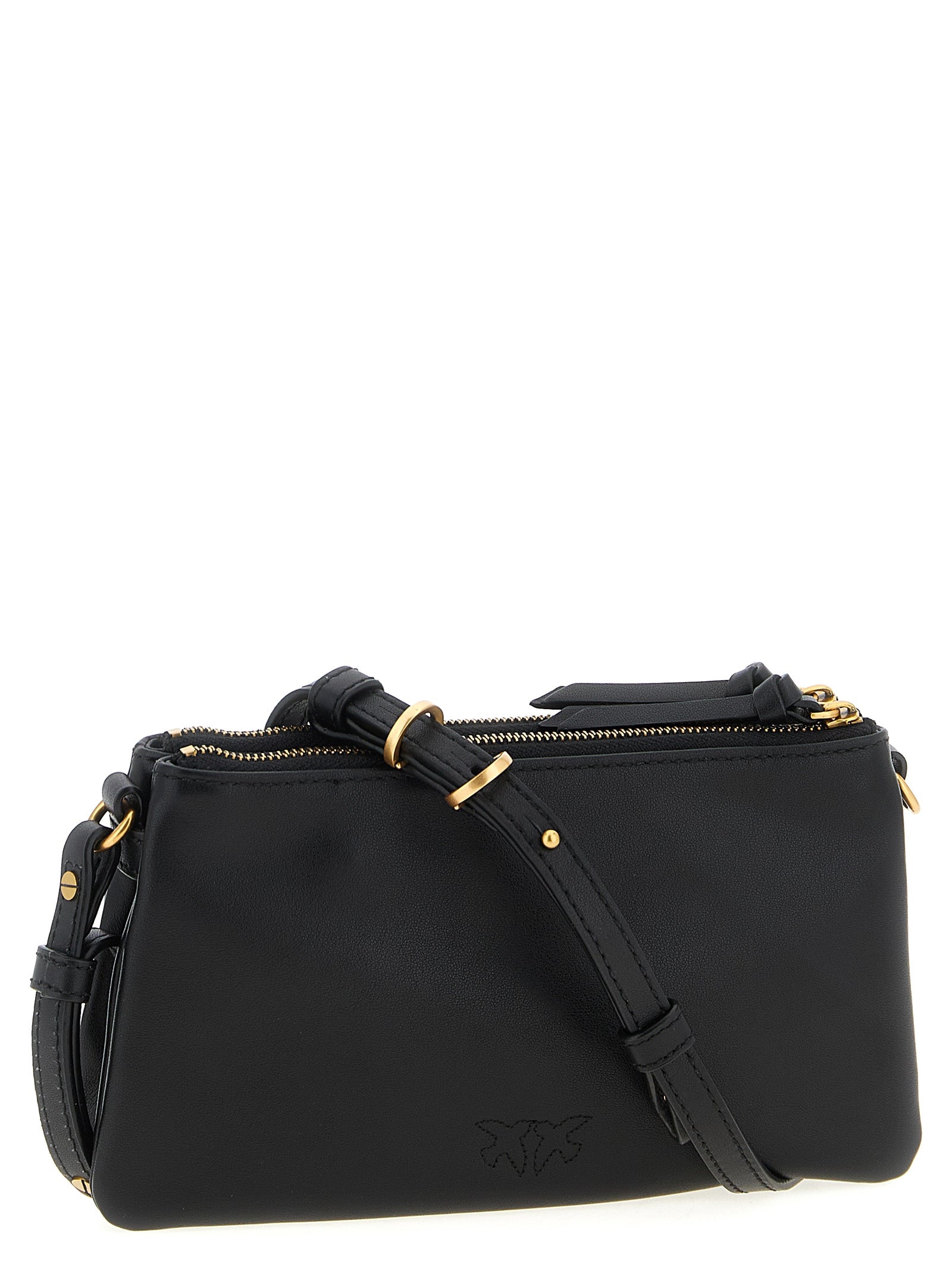 PINKO Black Calfskin Crossbody Bags