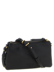 PINKO Black Calfskin Crossbody Bags