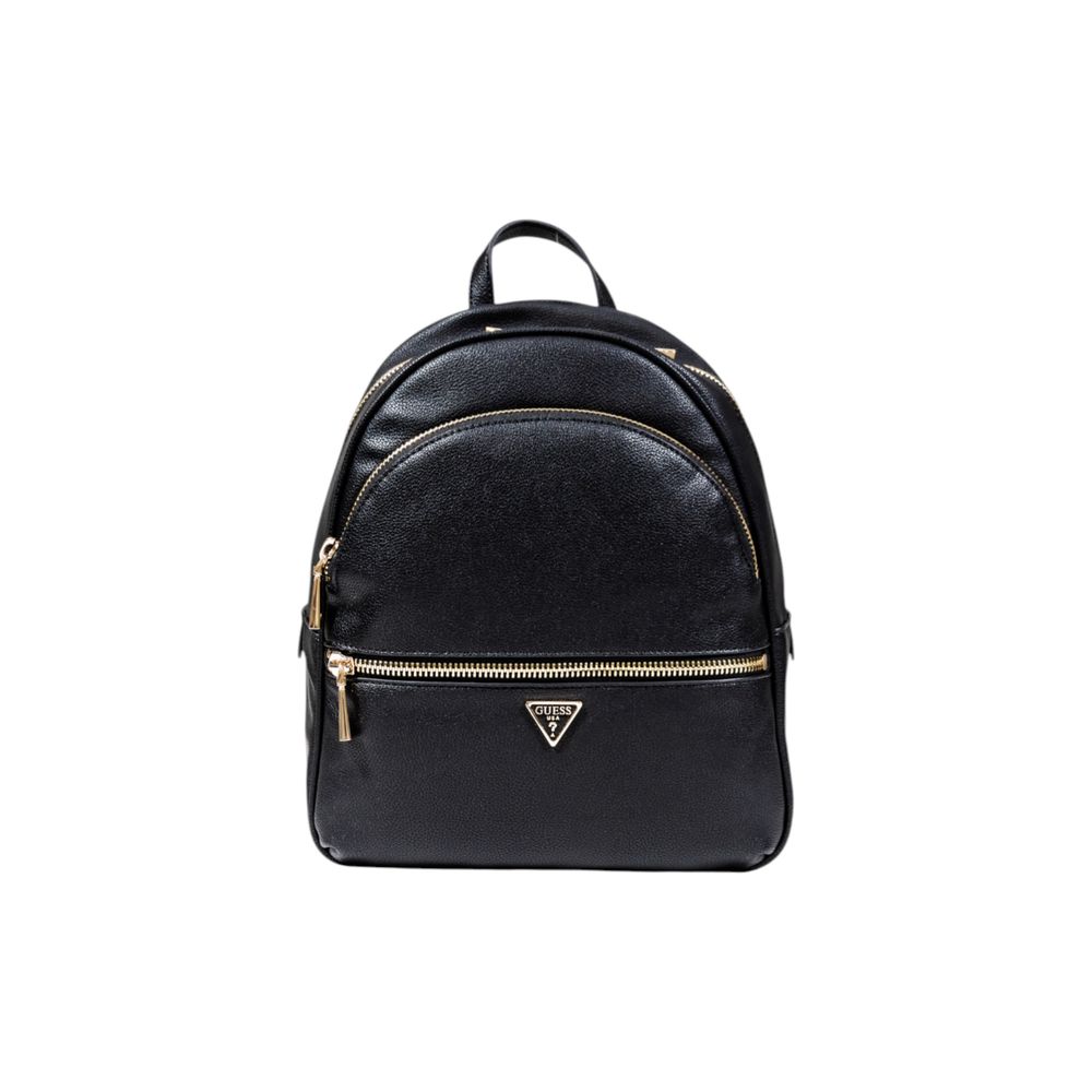 Guess Black Polyurethane Backpacks