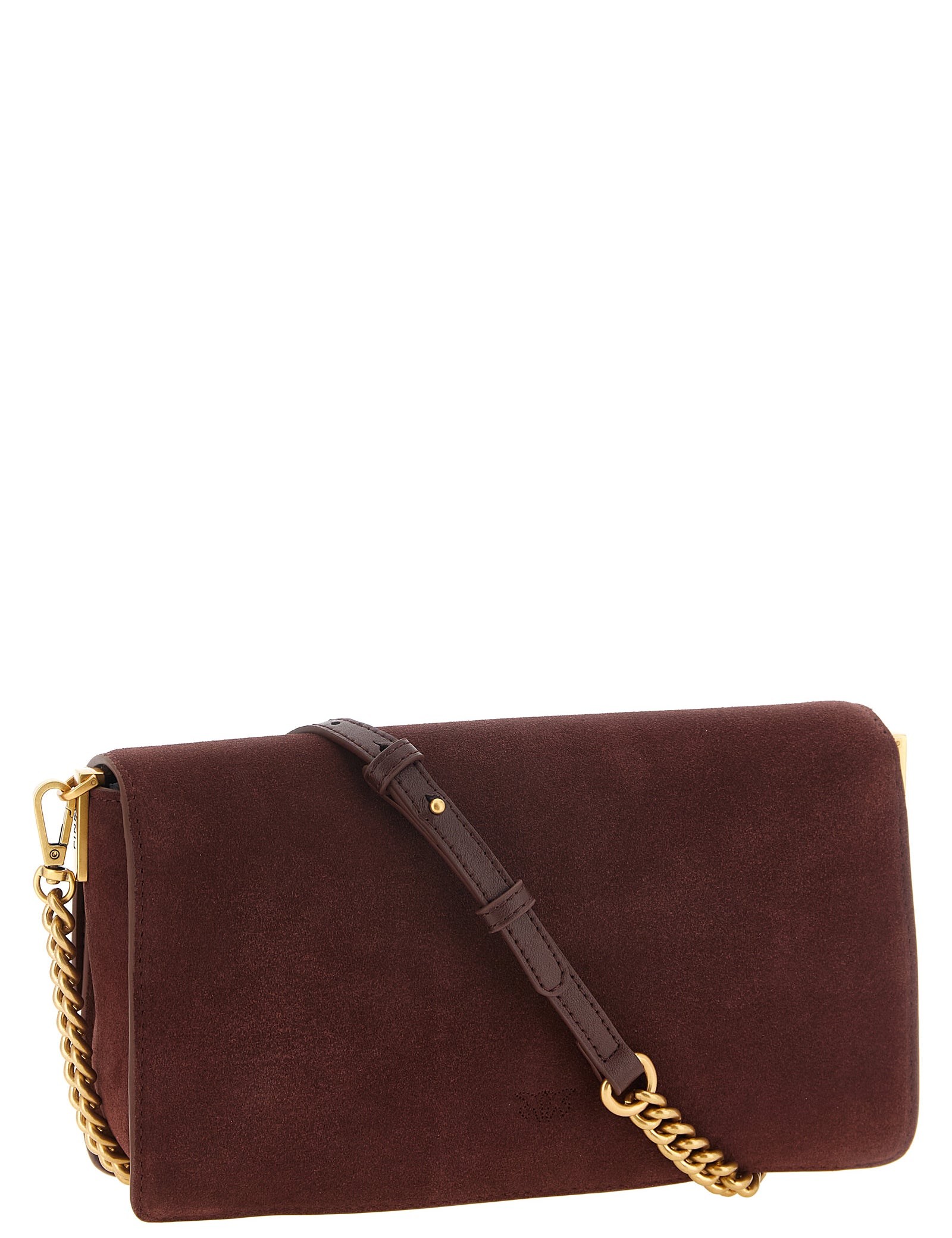 PINKO Bordeaux Calfskin Shoulder Bag