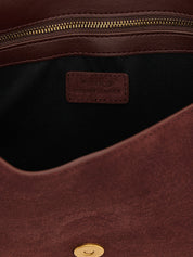 PINKO Bordeaux Calfskin Shoulder Bag