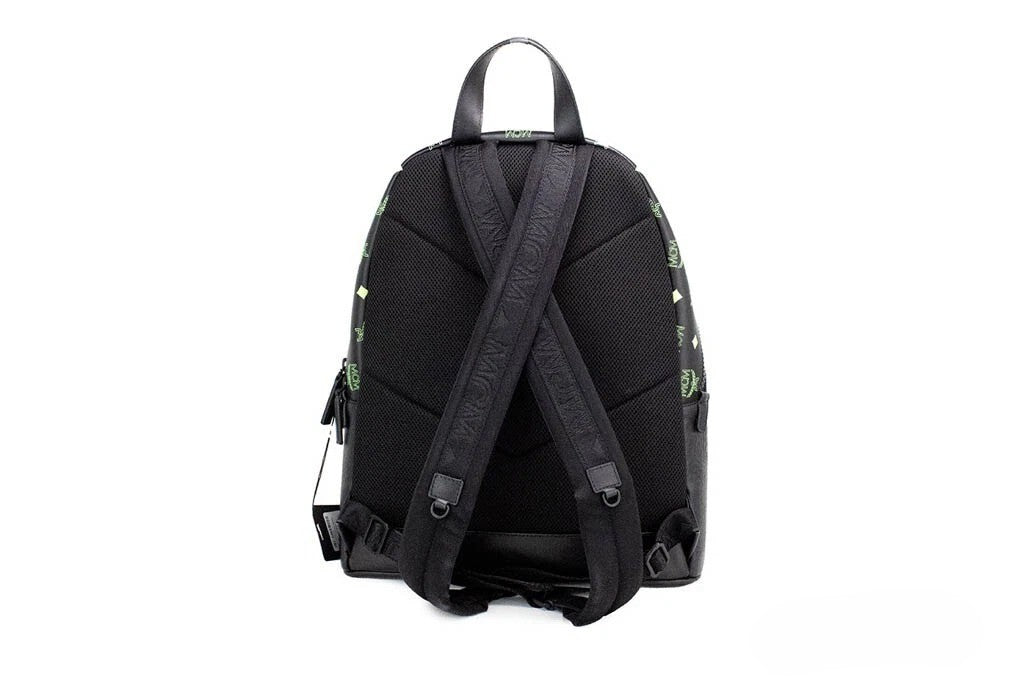 MCM Green Purple Mixed Leather Backpack