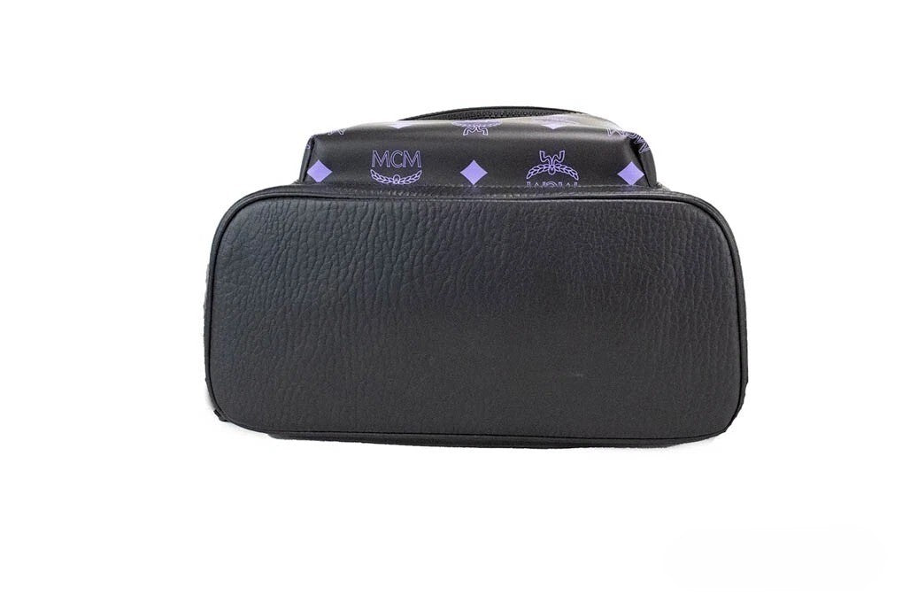 MCM Green Purple Mixed Leather Backpack