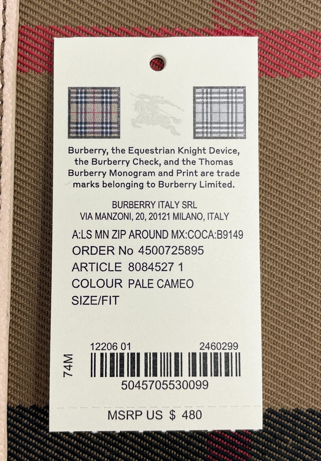 Burberry Canvas and Leather Coin Wallet