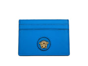 Versace Blue Grainy Leather Card Cases