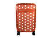 Michael Kors Red Clay PVC Rolling Suitcase