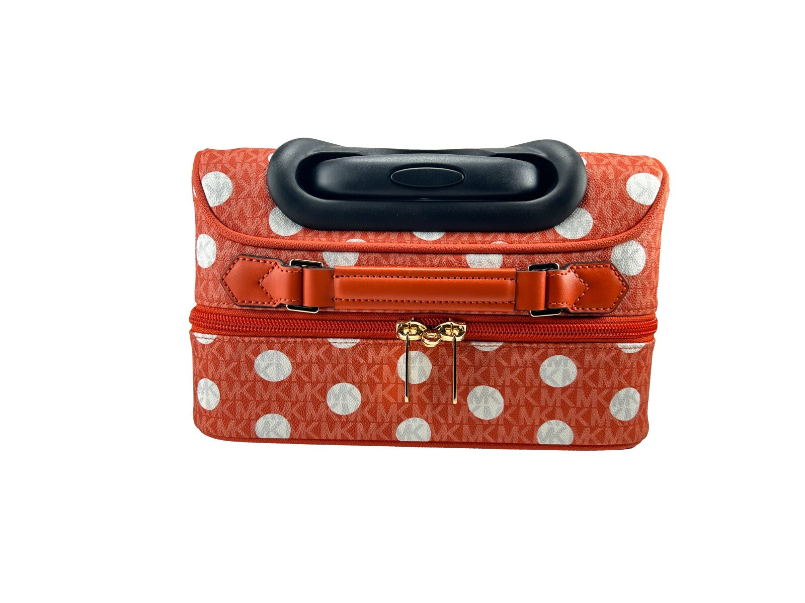 Michael Kors Red Clay PVC Rolling Suitcase