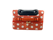 Michael Kors Red Clay PVC Rolling Suitcase