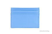 Versace Blue Leather Card Case Wallet