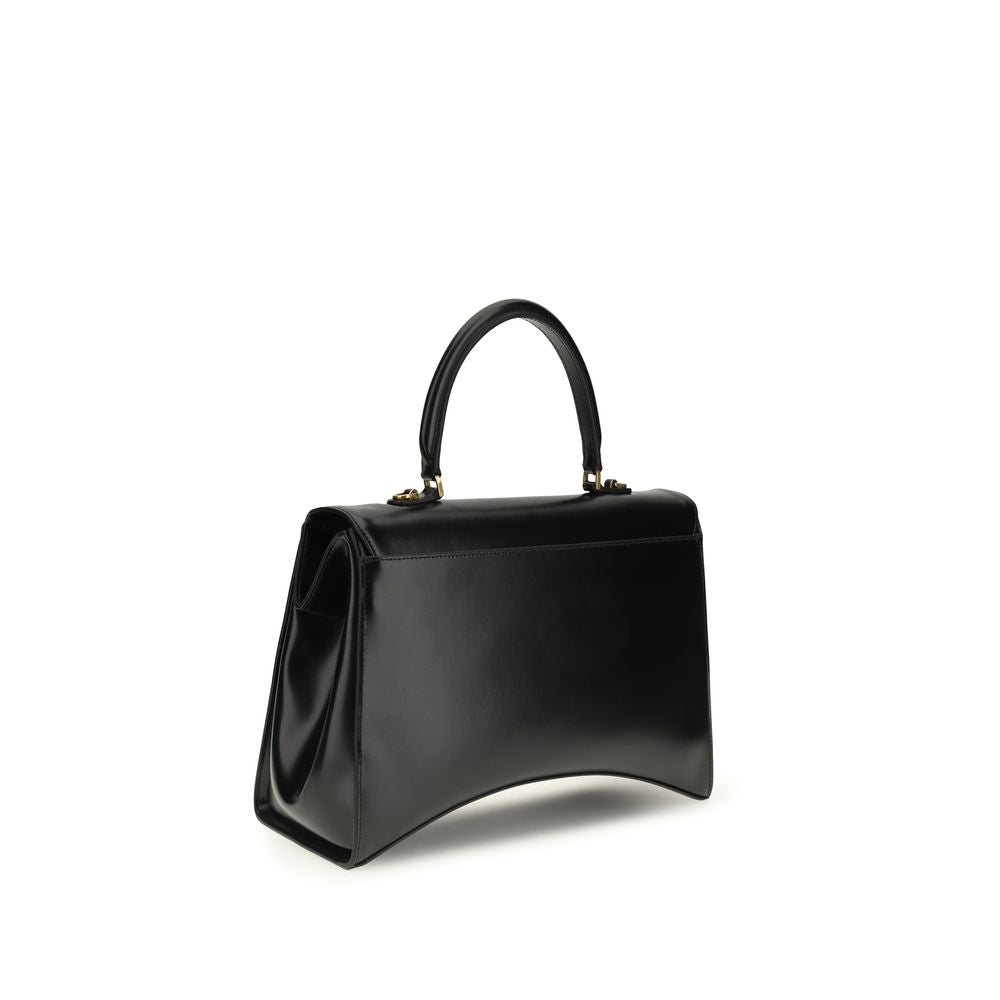 Balenciaga Black Calfskin Medium Hourglass Avenue Shoulder Bag