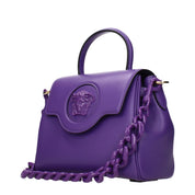 Versace Violet Leather Handbag