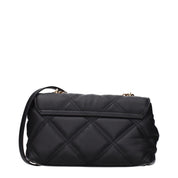 Versace Black Leather Shoulder Bags
