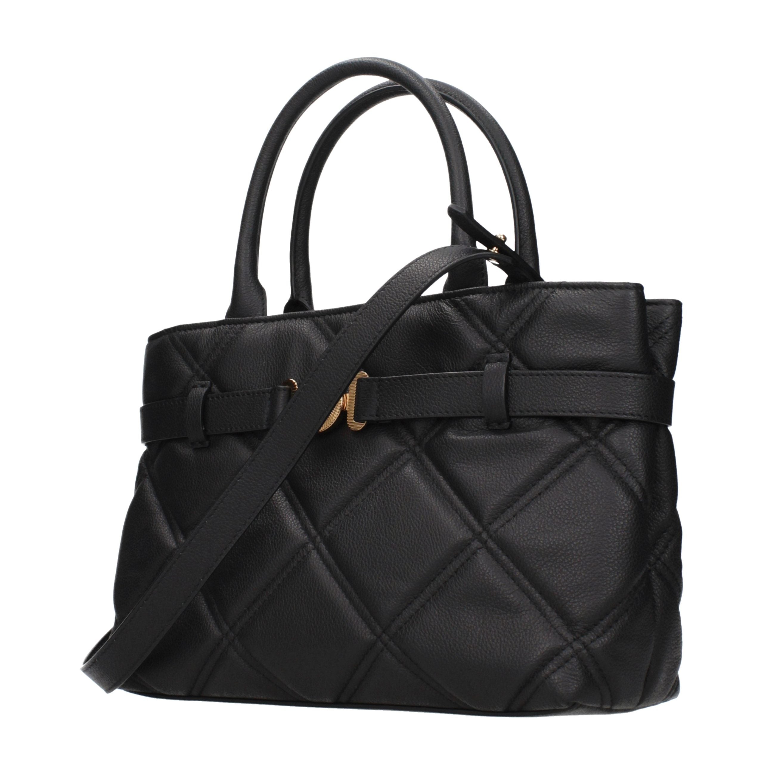 Versace Black Leather Handbags