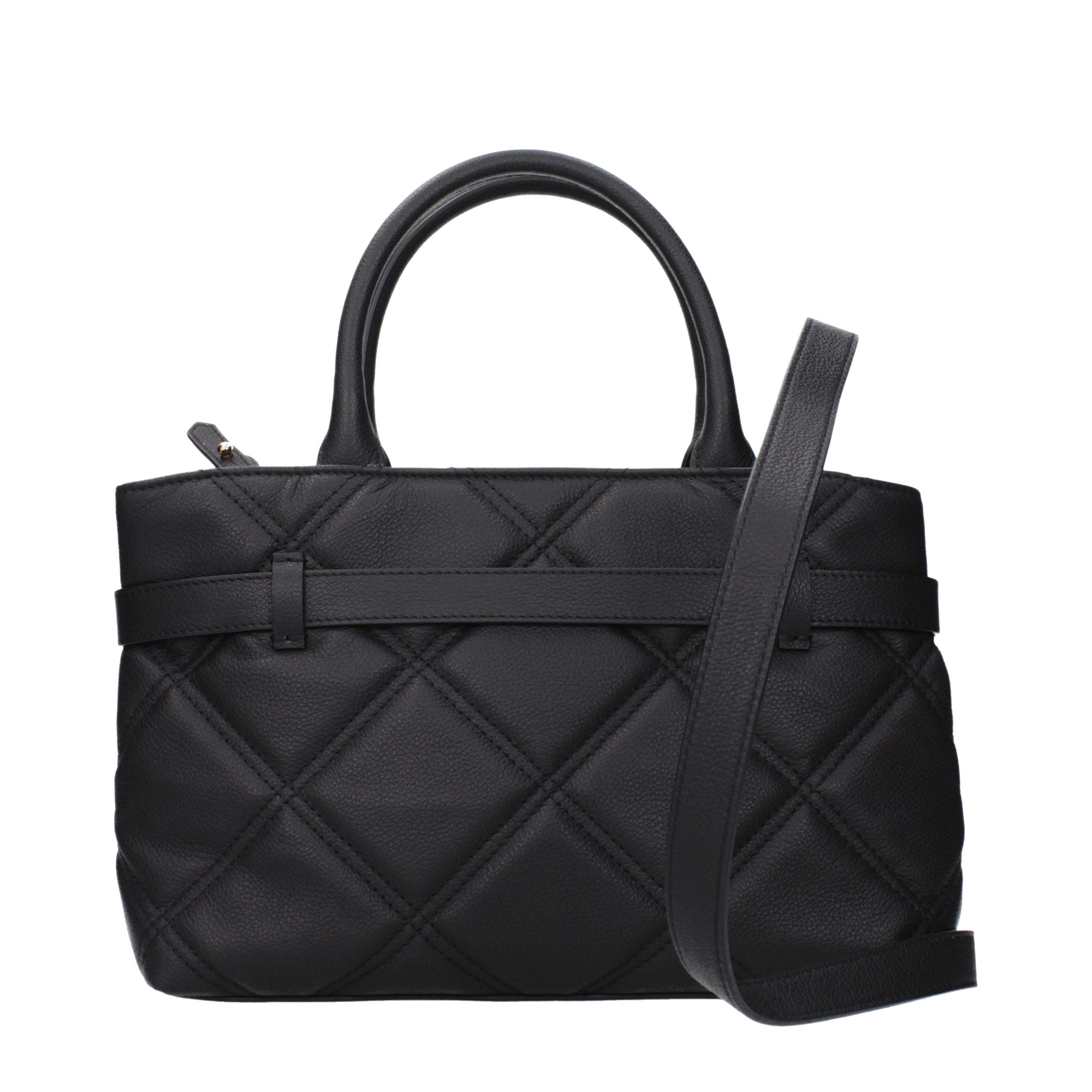 Versace Black Leather Handbags