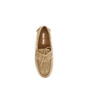 Miu Miu Beige Calf Leather Loafers