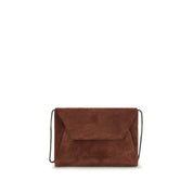 Brunello Cucinelli Bordeaux Calf Leather Shoulder Bag
