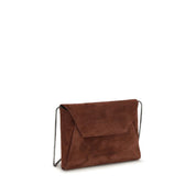Brunello Cucinelli Bordeaux Calf Leather Shoulder Bag