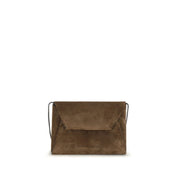 Brunello Cucinelli Brown Calf Leather Shoulder Bag