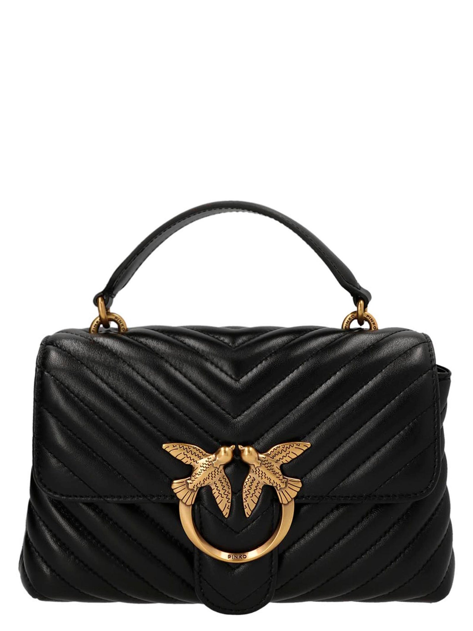 PINKO Black Sheepskin Handbags