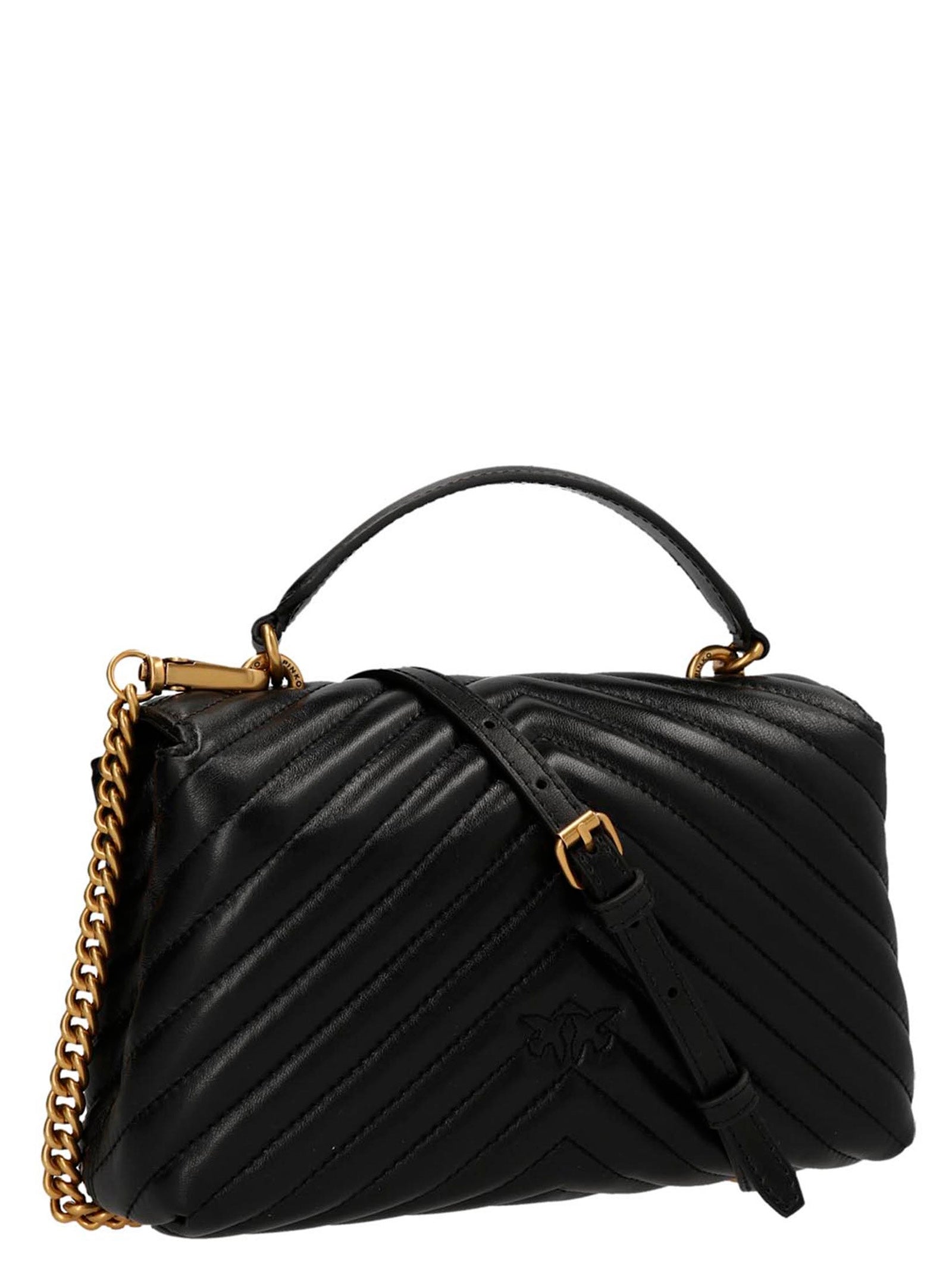 PINKO Black Sheepskin Handbags